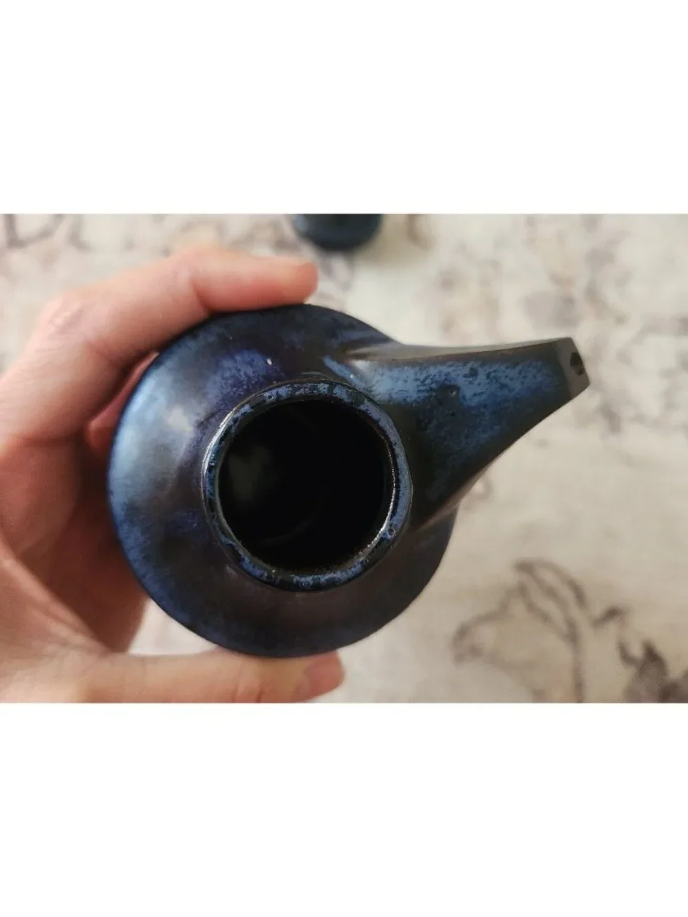 Steinwelder Blue Glaze Soy Suace/Oil/Coffee Pot 5 inches